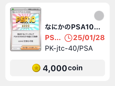 PSA10（4000coin）